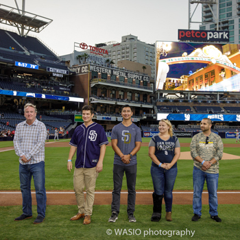 downtown san diego gaslamp quarter 150th anniversary night padres