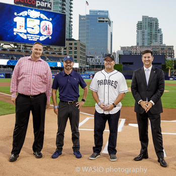 downtown san diego gaslamp quarter 150th anniversary night padres