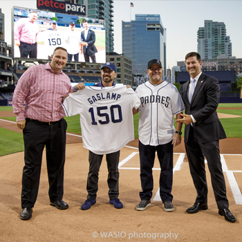 downtown san diego gaslamp quarter 150th anniversary night padres