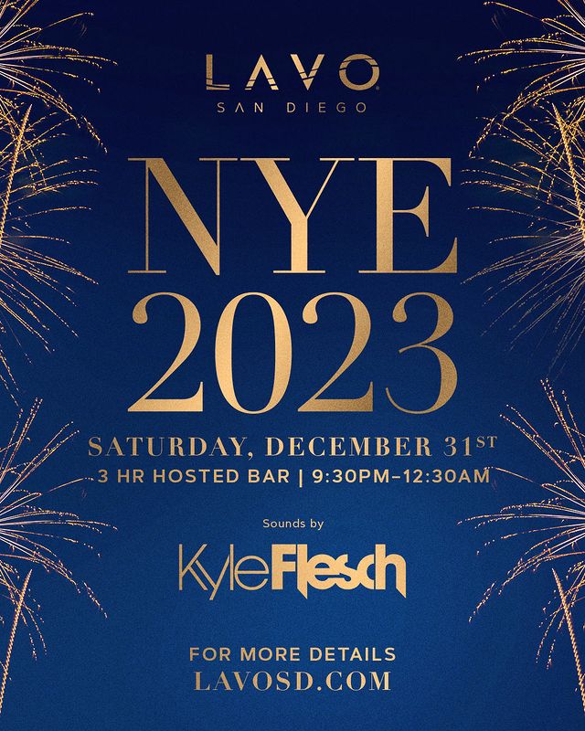Lavo new year's eve celebration in gaslamp quarter